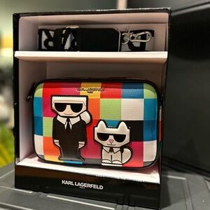 Gift Set Karl Lagerfeld Paris Maybelle Multicolor Crossbody Camera Bag Handbag